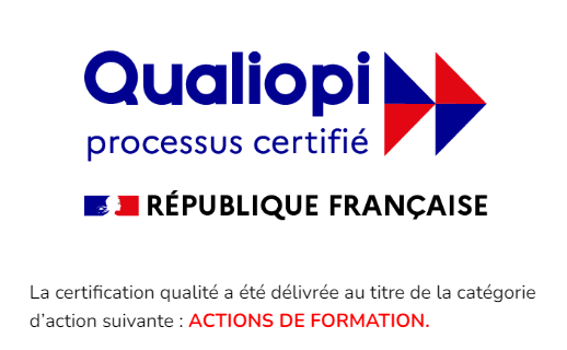 Certification Qualiopi : Formations professionnelles de qualité certifiée. Nos programmes sont éligibles aux financements publics (CPF, OPCO...).